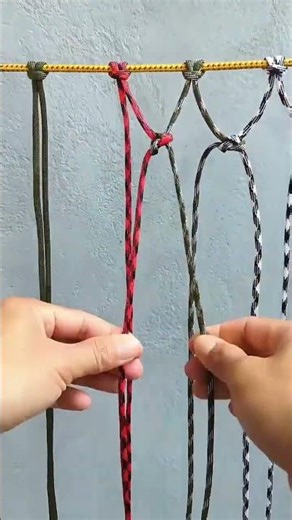 tricks for making a net from rope #shortsvideo