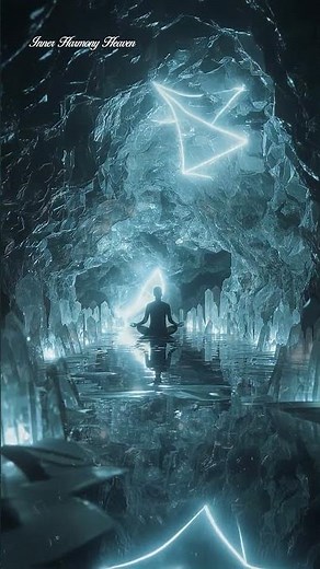 Infinite Crystal Cave Meditation | Fractal Reflections & Sacred Geometry Light | Spiritual Journey
