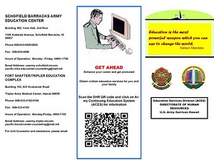 Education — Do you know what colleges and universities are authorized to instruct on post? See below. Reminder, the next College Education Fair is on for Wednesday, May 17 from 10 a.m. to 2 p.m. at the Army Education Center, 1565 Kolekole Avenue, Yano Hall, Schofield Barracks. | U.S. Army Garrison Hawaii | Facebook