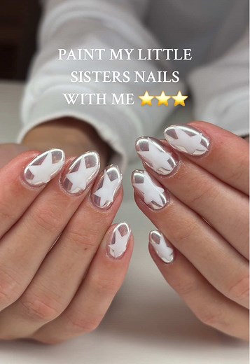 nailswithhaylee.com for tutorials!! loveeee these star nails for back to school @graycee !! #nails #nailinspo #nailart #nailtok #nailtutorial