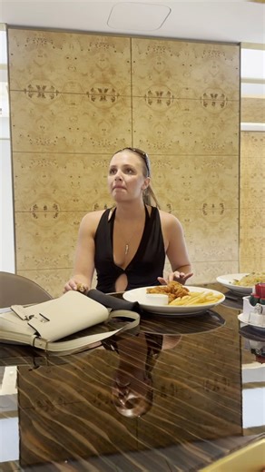 Katic and Ella talking about Richelle Ryan over some fried rice and chicken fingers