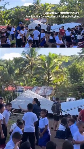 Earthquake in Philippines disrupts school's morning flag ceremony