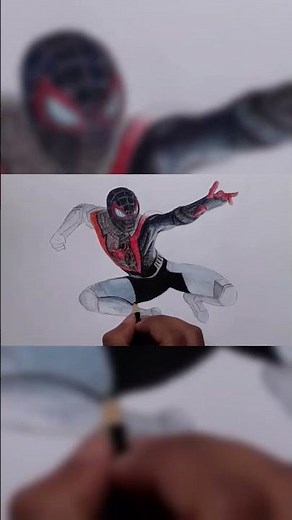 How to Draw Miles Morales Spider-Man | Marvel Fan Art Drawing Timelapse 🕷️🎨 #spiderman