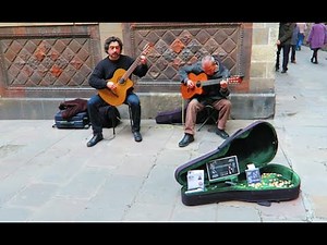 CLASSIC SPANISH GUITAR - Street Performance In Barcelona