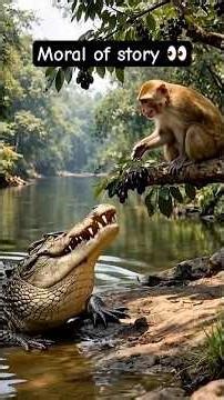 Moral story 🤯 | Monkey or Crocodile ki moral story 😱#moralstories