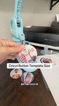 How to make a button template in Cricut Design Space with the perfect size and cut setting #cricut￼￼
