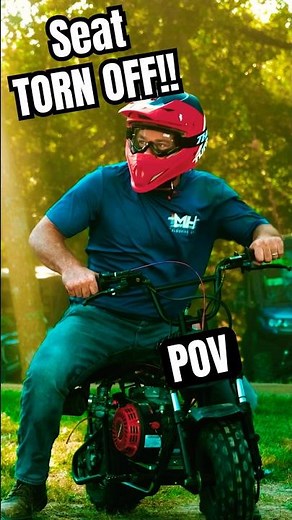 POV Seat RIPPED OFF in Minibike Crash!! #crash #reaction #pov #headimpact