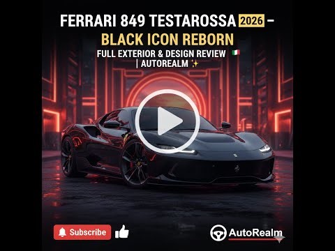 Ferrari 849 Testarossa 2026 –Black Icon Reborn|Full Exterior & Design Review|#blackwhite #autorealm