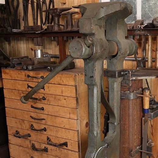 Massive Old Leg Vise and a Kanca Vise