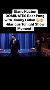 Diane Keaton and Jimmy Fallon face off in an unforgettable game of beer pong on The Tonight Show! From wild misses to unexpected wins, this hilarious late-night moment proves why Diane Keaton remains one of Hollywood’s most lovable icons. #DianeKeaton #JimmyFallon #TonightShow #FunnyMoments #ViralTV | Entertainment Stories