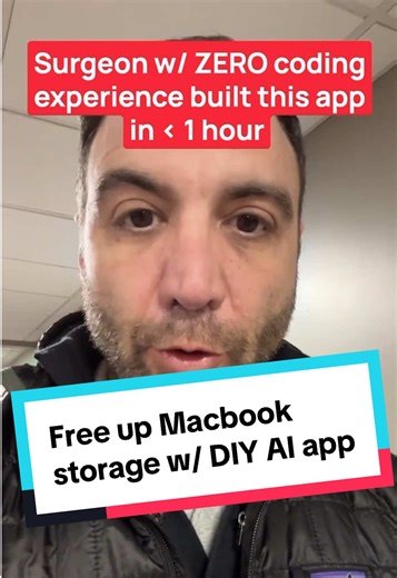 Learning new skills: Surgeon builds an app to free up storage in his computer🎓 With no programming background, I wanted to learn how modern tools help automate tasks So i built a file organization app because my computer ran out of space Sharing my learning experience with building software tools 💡 #techeducation #careergrowth #learningai #aiforbeginners #vibecoding