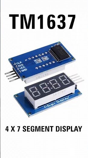 TM1637 4 X 7 Segment display module #arduino #stem #raspberrypi