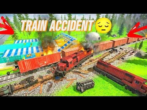 TRAIN ACCIDENT 😔 in indian bike driving 3d game 🎮 train ko patri se niche utar di 😮.......||