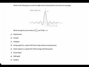 PS1: Characteristics of a sinc function