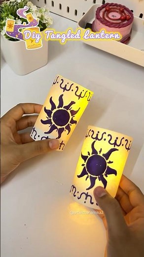 Diy rapunzel lantern | Diy room decor ideas #diy #aestheticroomdecor #shorts