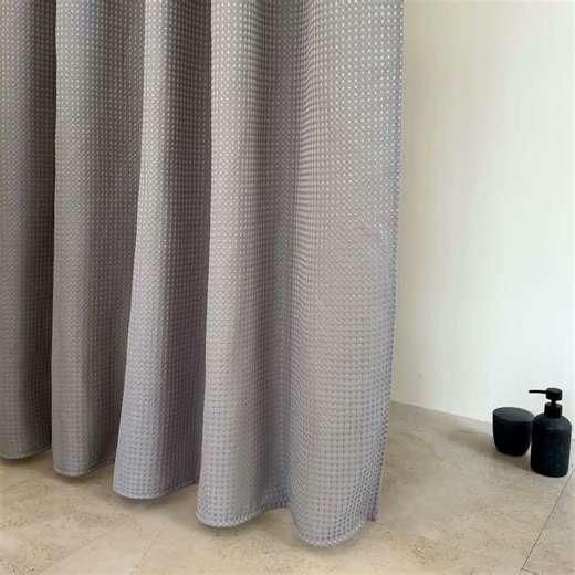 Showerness-Grey shower curtain Pure Elegance