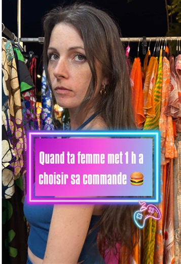 Je suis le seul à avoir une femme qui met 100 ans à choisir sa commande ? 🍔 Entre temps t’as même plus faim 😂 #humour #sketch #couple #amour
