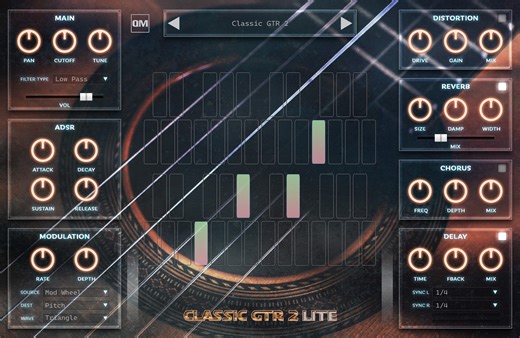 Classic GTR 2 Lite by Quiet Music - Classic Guitar Plugin VST VST3 Audio Unit
