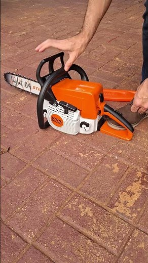 How to start a hot Stihl ms250 chainsaw. #michaelstoolbench #chainsaw #stihl #ms250