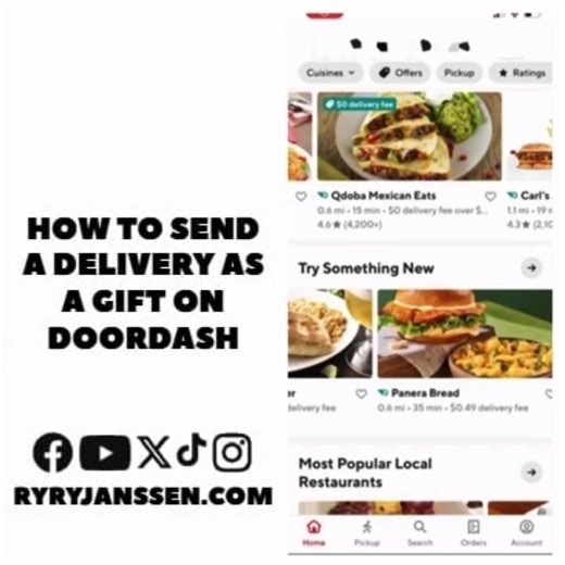 Cómo enviar un regalo a través de DoorDash
