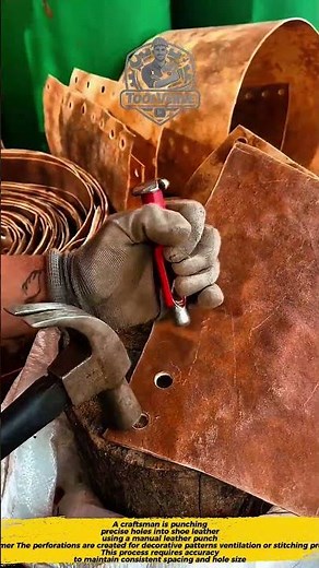 Punching Decorative Holes in Shoe Leather | Precision Footwear Manufacturing Technique