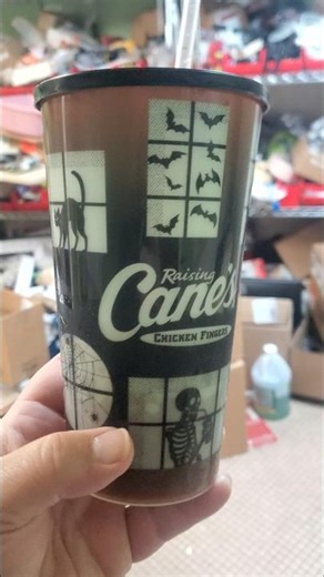 NEW Raising Cane's Halloween 2025 Spooky Glow in the Dark Cup YouTube #Shorts Video 4K