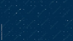 Template animation of evenly spaced router symbols of different sizes and opacity. Animation of transparency and size. Seamless looped 4k animation on dark blue background with stars
