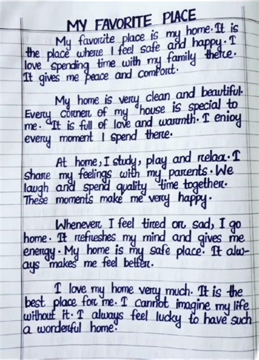 My Favorite Place – Home 🏡 | Simple Essay for Students | Trending