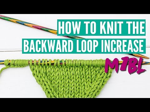 How to knit the backward loop increase (M1BL) step by step