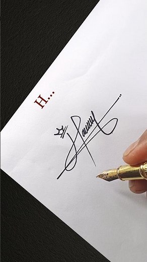 Modern H Letter Signature Design ✍️ | Creative Stylish Autograph Tutorial #Shorts