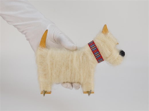 Vintage Wool Dog Key Holder: Tartan Collar Pet Decor - Etsy