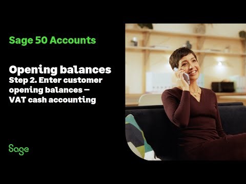 Sage 50 Accounts (UK): Opening Balances - Step 2. Enter customer opening balances - VAT cash schemes