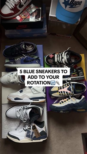 Which color would you want to see next!? 1. Jordan 1 Low Retro OG Zion Williams Voodoo Alternate 2. Jordan 3 Retro A Ma Maniere Diffused Blue 3. Eric Koston x Nike SB Air Max 95 4. Jordan 4 Retro SB Navy 5. Nike SB x Neckface Dunk low Retro #sneakers #sneakerrotation #sneakercollection #sneakershopping #sneakerhead