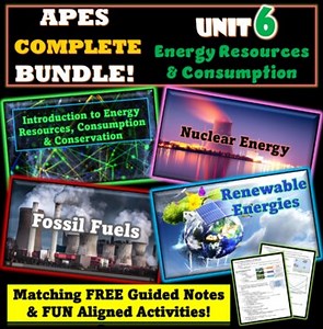 AP Environmental Science Unit 6 Energy Resources & Consumption BUNDLE