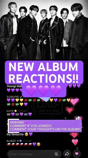 BTS ARIRANG Listening Party on Weverse Was INSANE | New Album Reaction + ARMY Live Chat #Kpop