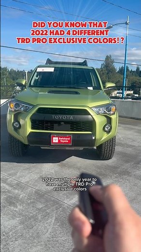 What makes the 2022 lime green colors the rarest TRD Pro exclusives? 🍋‍🟩#TRDPro #Toyota #4Runner