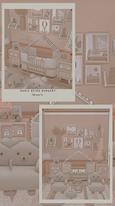 Moniamay Sims Music & Builds Design | I have built a lovely Beige Nursery in Sims 4. Custom content was used. Thank you to all CC's Creators! Download on... | Instagram