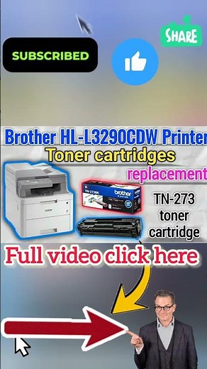 How to Replace the toner cartridge on your Brother HL-L3290CDW Printer. replace TN-273 toner #shorts