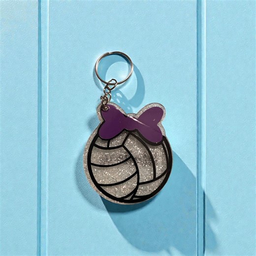 Custom Personalized Glitter Volleyball Bow Acrylic KEYCHAIN, Backpack or Luggage Tag. Coach Gift, Volleyball Gift - Etsy