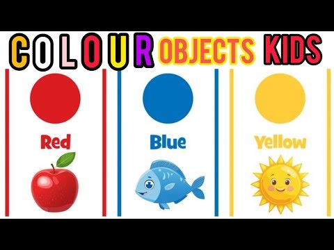 बच्चों के लिए रंगों के नाम | Learn Colors with Objects | Hindi Learning for Kids Educational Videos 