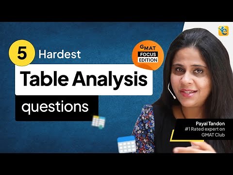 5 Hardest Table Analysis Questions | Data Insights Series EP3, GMAT Focus Edition