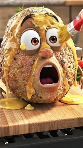 😭 “SHOCKING MOMENT — The Meat LET OUT A VOICE!” 🍖 #ai #cute #cutebaby #shorts #funny