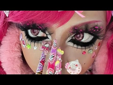 Gyaru Makeup Tutorial! Japanese Subculture Makeup and Fashion Look