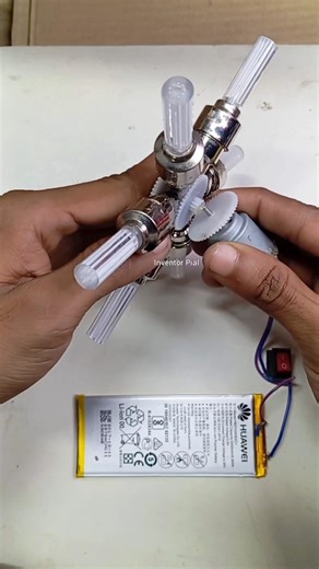 Powering 6-wing tir light RGB blades propaller with mini vibration dc motor