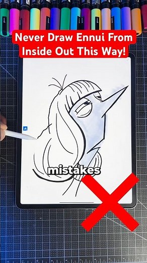 Never Draw Ennui THIS Way! 😡 Inside Out #art #insideout2 #shorts