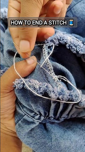 How to Knot and Cut Thread After Sewing 🧵 #shorts