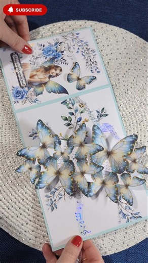 ENCHANTED butterflies POP-UP CARD ✨🪄✨💙✨ #cardcreations