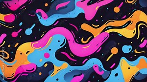 Bright and colorful background featuring a diverse array of shapes and hues. Stock Video