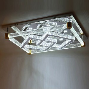 [Hot Item] Modern Luxury Crystal LED Pendant Lights Remote Control Dimmable Pendant Lamp