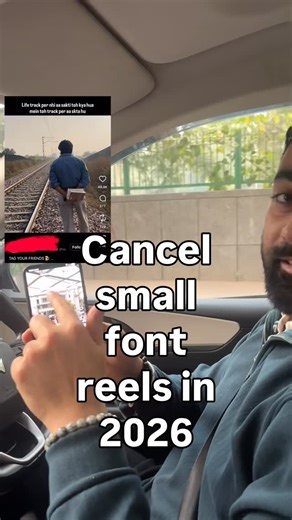 Tejasvi Khanduja on Instagram: "Don’t make these mistakes in 2026 ❌ Meme guy explains why people should make big font reels because it’s more convenient to read while driving instead of small fonts #funny #sarcasm #wakeupteju #fyp #relatable"